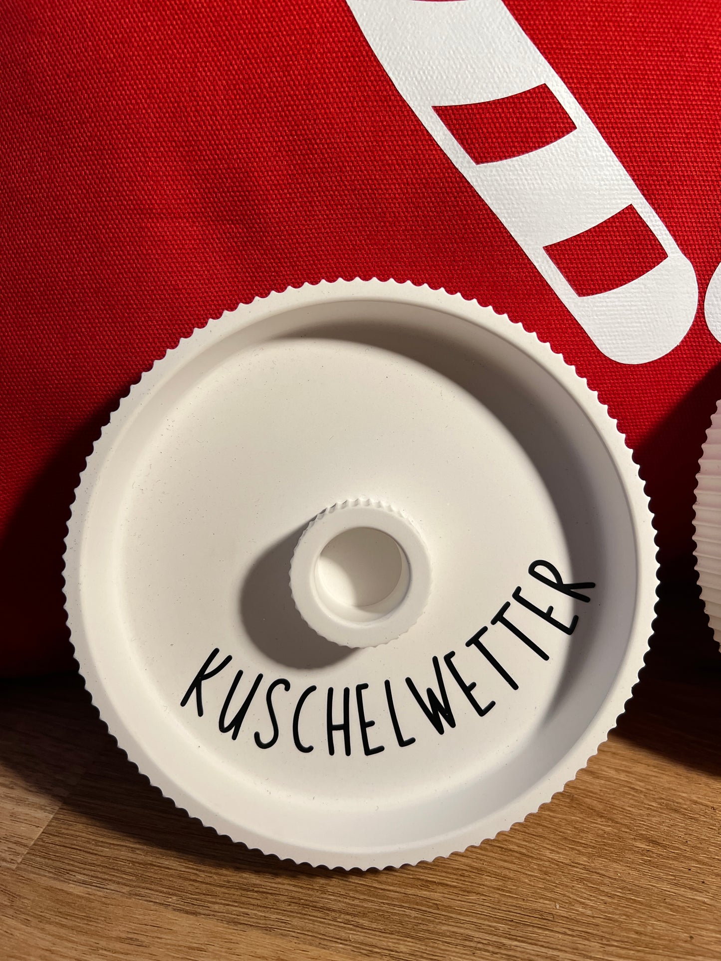 Kerzenteller groß " Kuschelwetter"