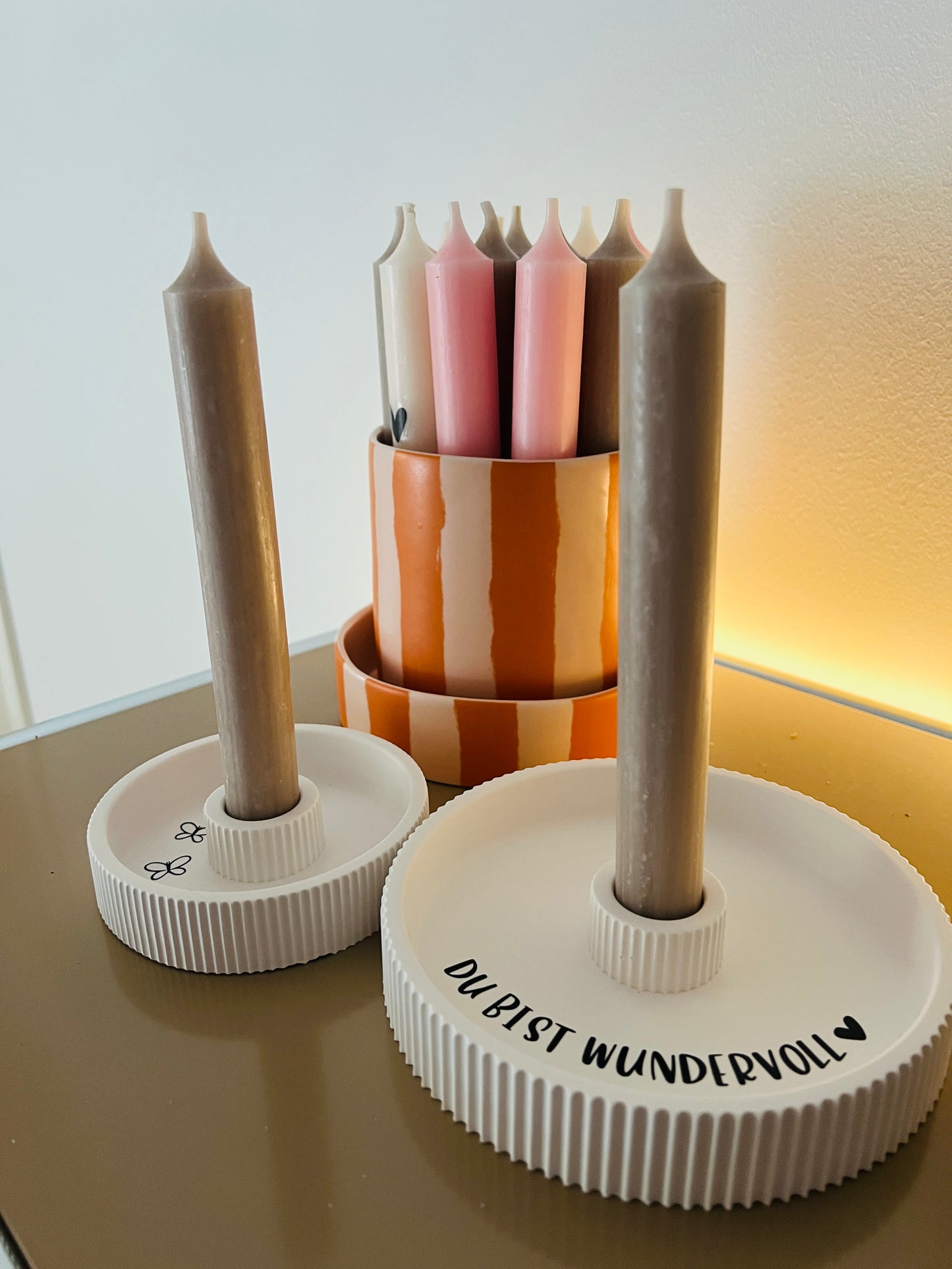 Kerzenteller klein "Make a wish"