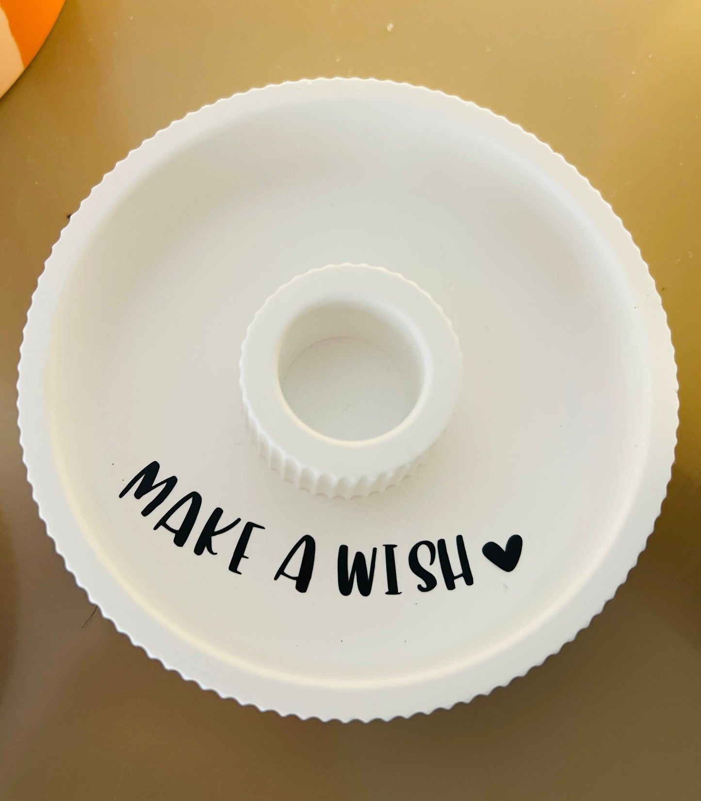 Kerzenteller klein "Make a wish"