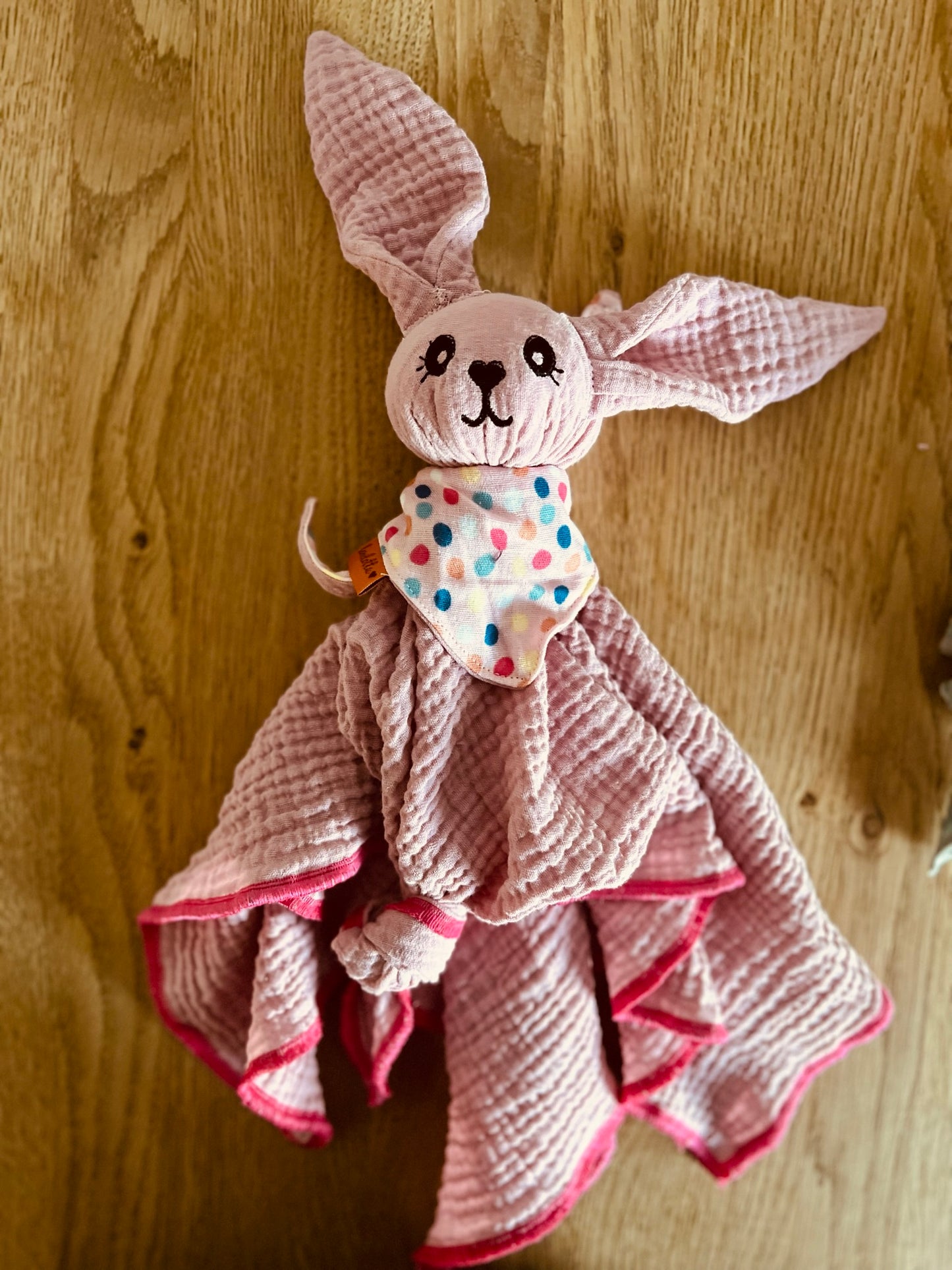 Schmusetuch "Hase" Musselin - personalisierbar