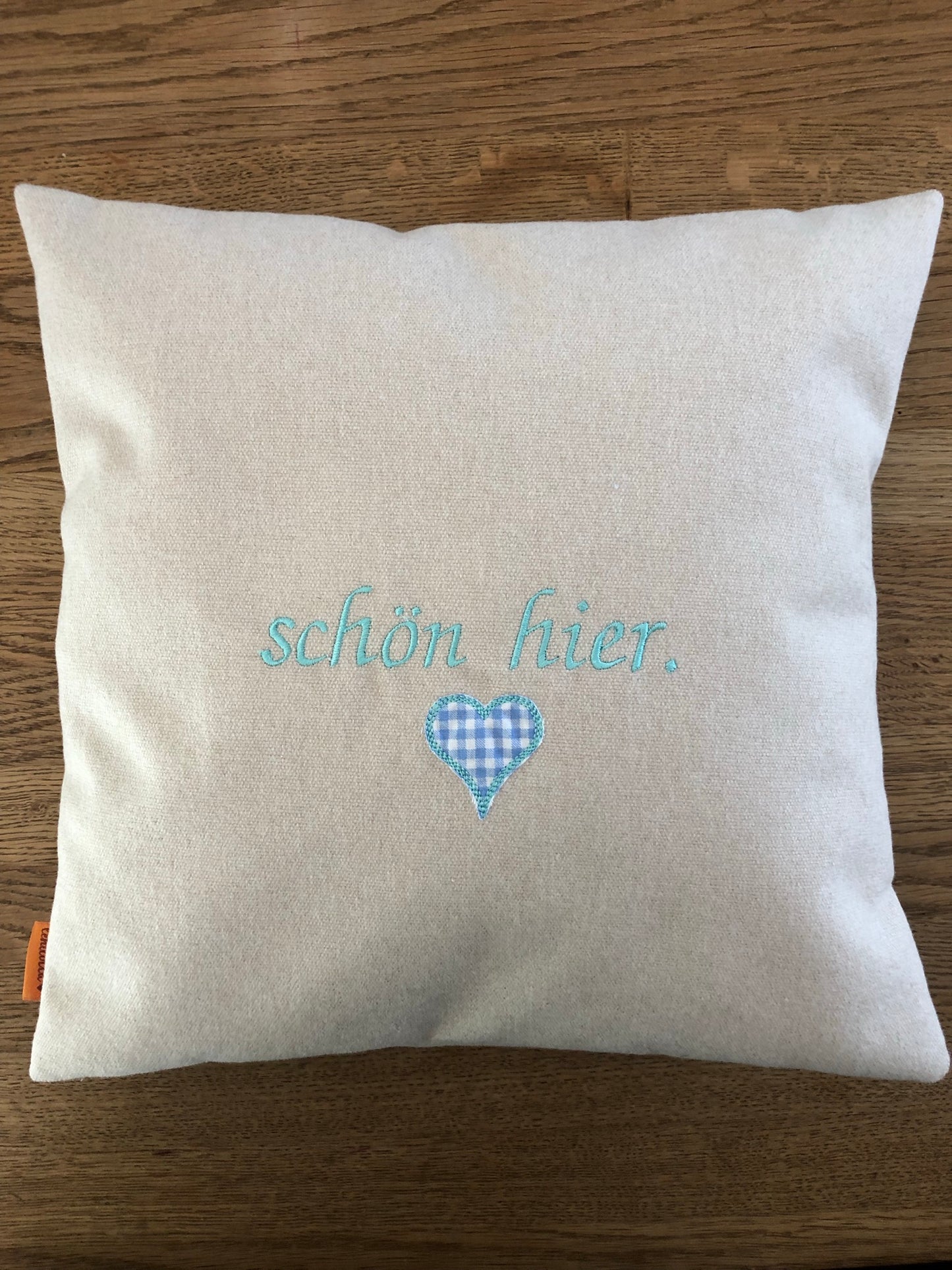 Zirbenkissen "schön hier."