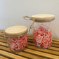Vorratsglas mit Holzdeckel - div. Designs