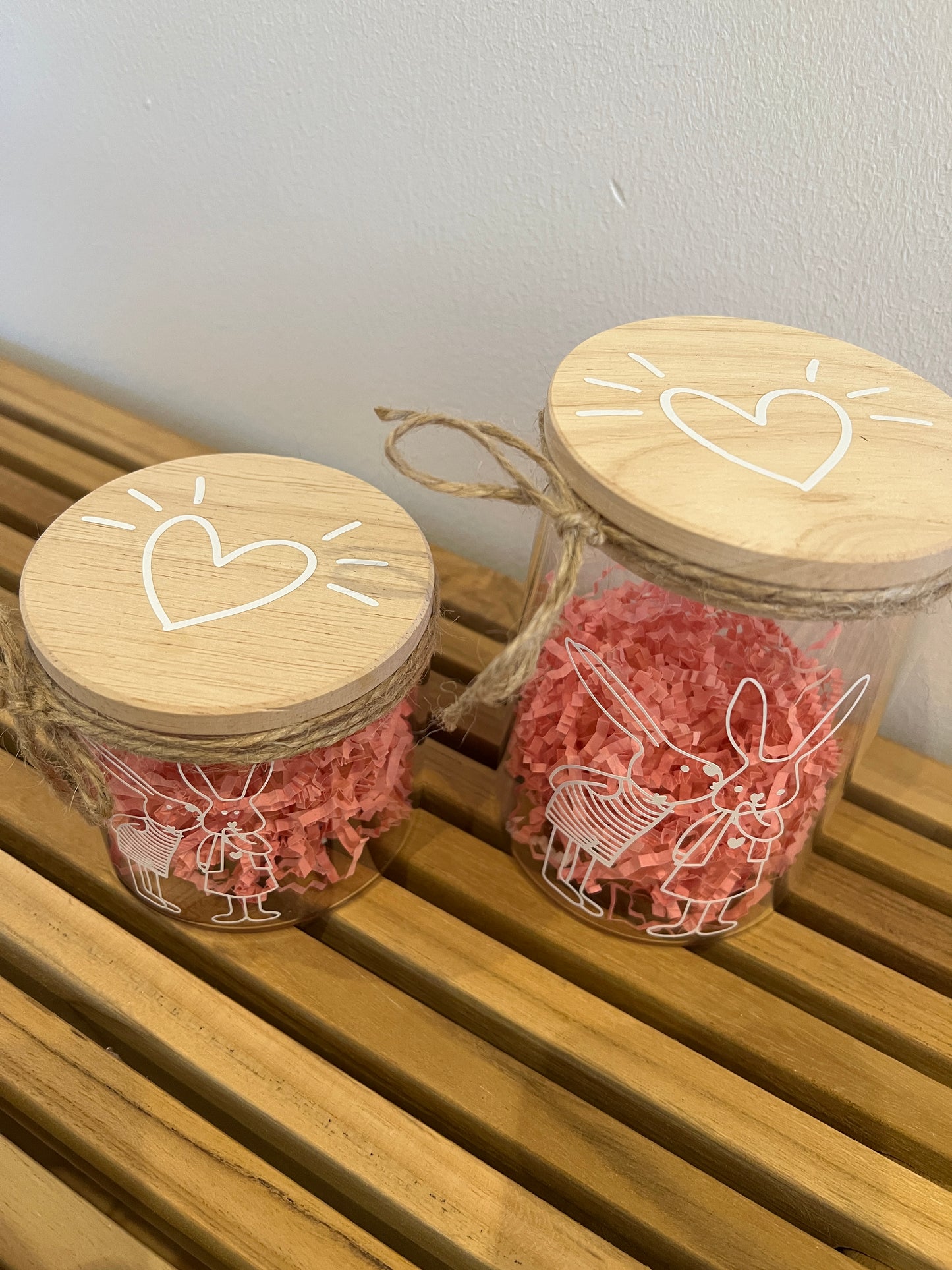 Vorratsglas mit Holzdeckel - div. Designs