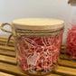 Vorratsglas mit Holzdeckel - div. Designs