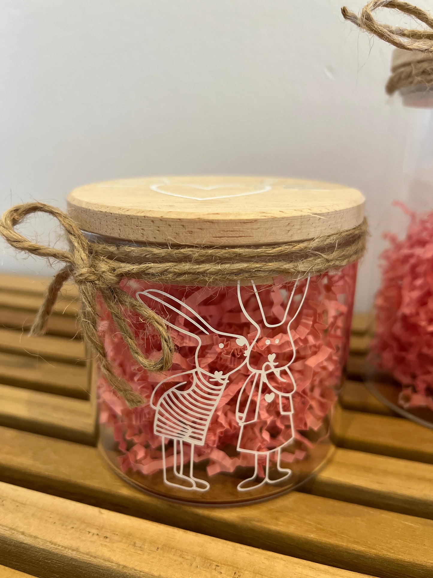 Vorratsglas mit Holzdeckel - div. Designs