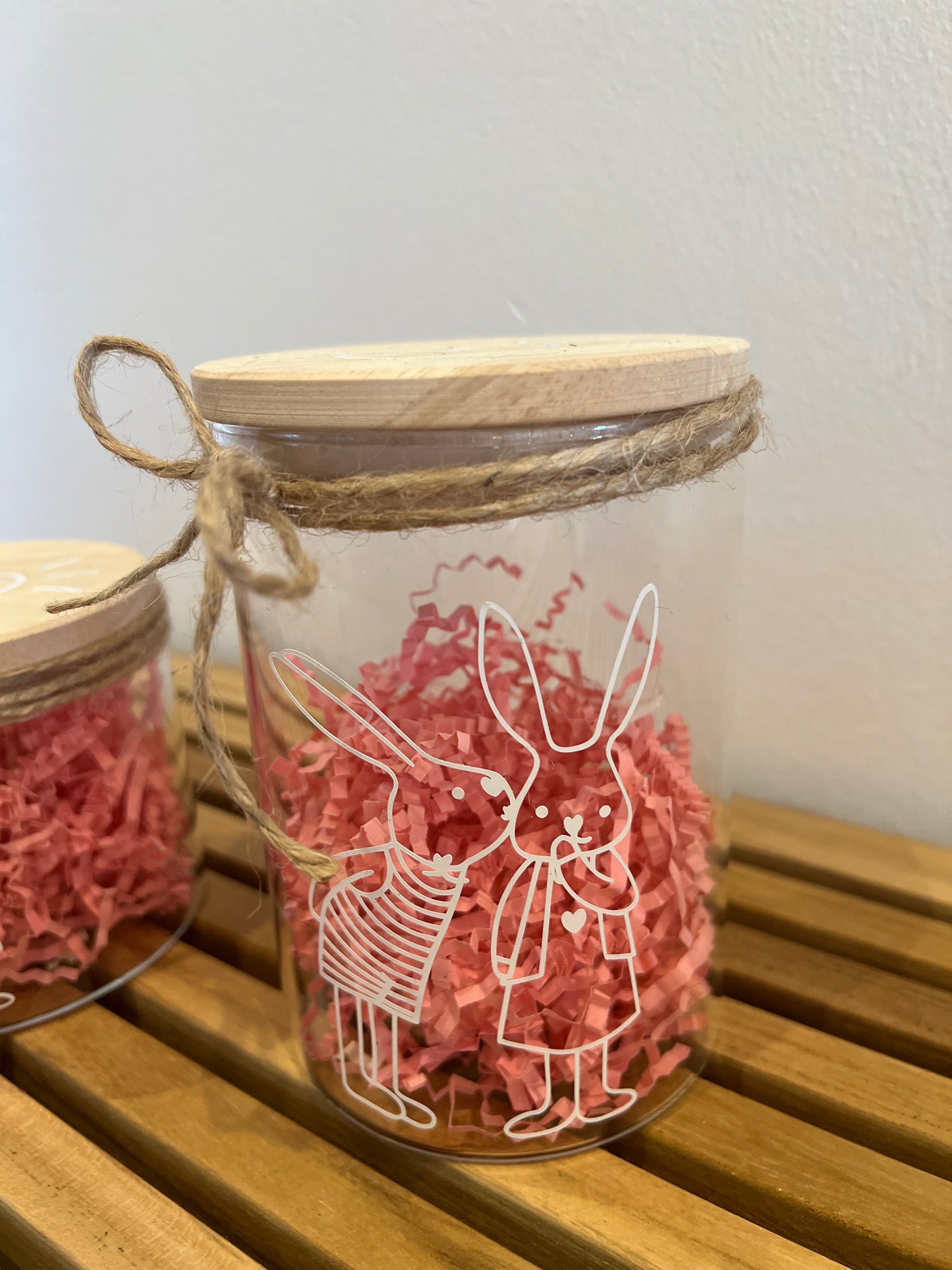Vorratsglas mit Holzdeckel - div. Designs