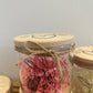 Vorratsglas mit Holzdeckel - div. Designs