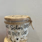 Vorratsglas mit Holzdeckel - div. Designs