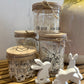 Vorratsglas mit Holzdeckel - div. Designs