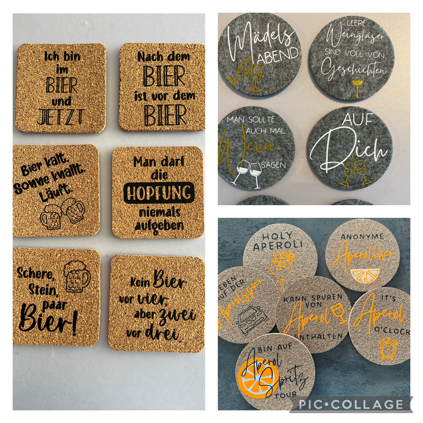 Filz Untersetzer - personalisierbar