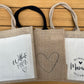 Jutetasche groß - div. Designs