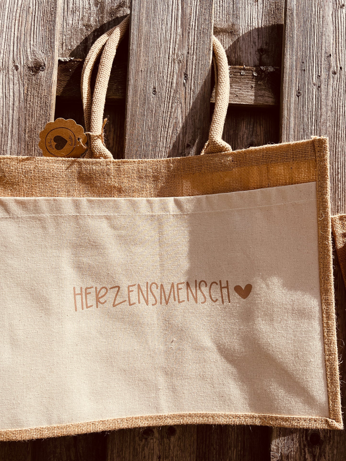 Jutetasche groß - div. Designs