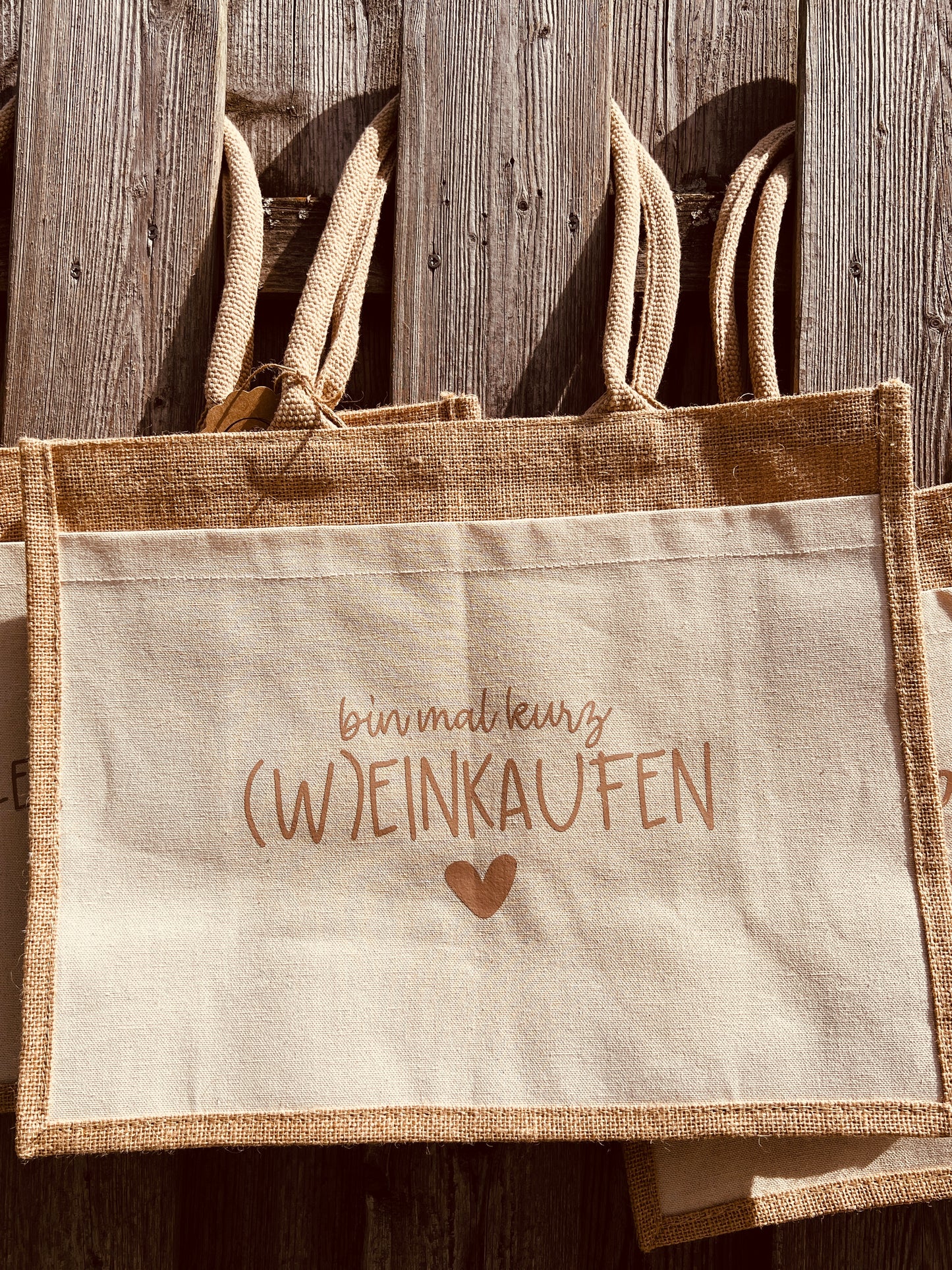 Jutetasche groß - div. Designs