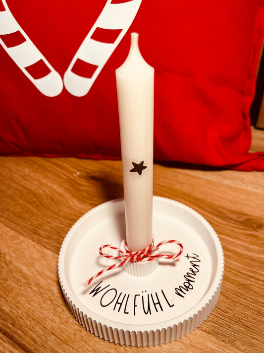 Kerzenteller groß " Wohlfühlmoment"
