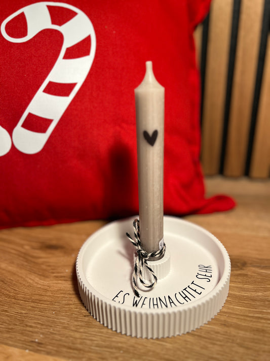 Kerzenteller groß "es Weihnachtet sehr"