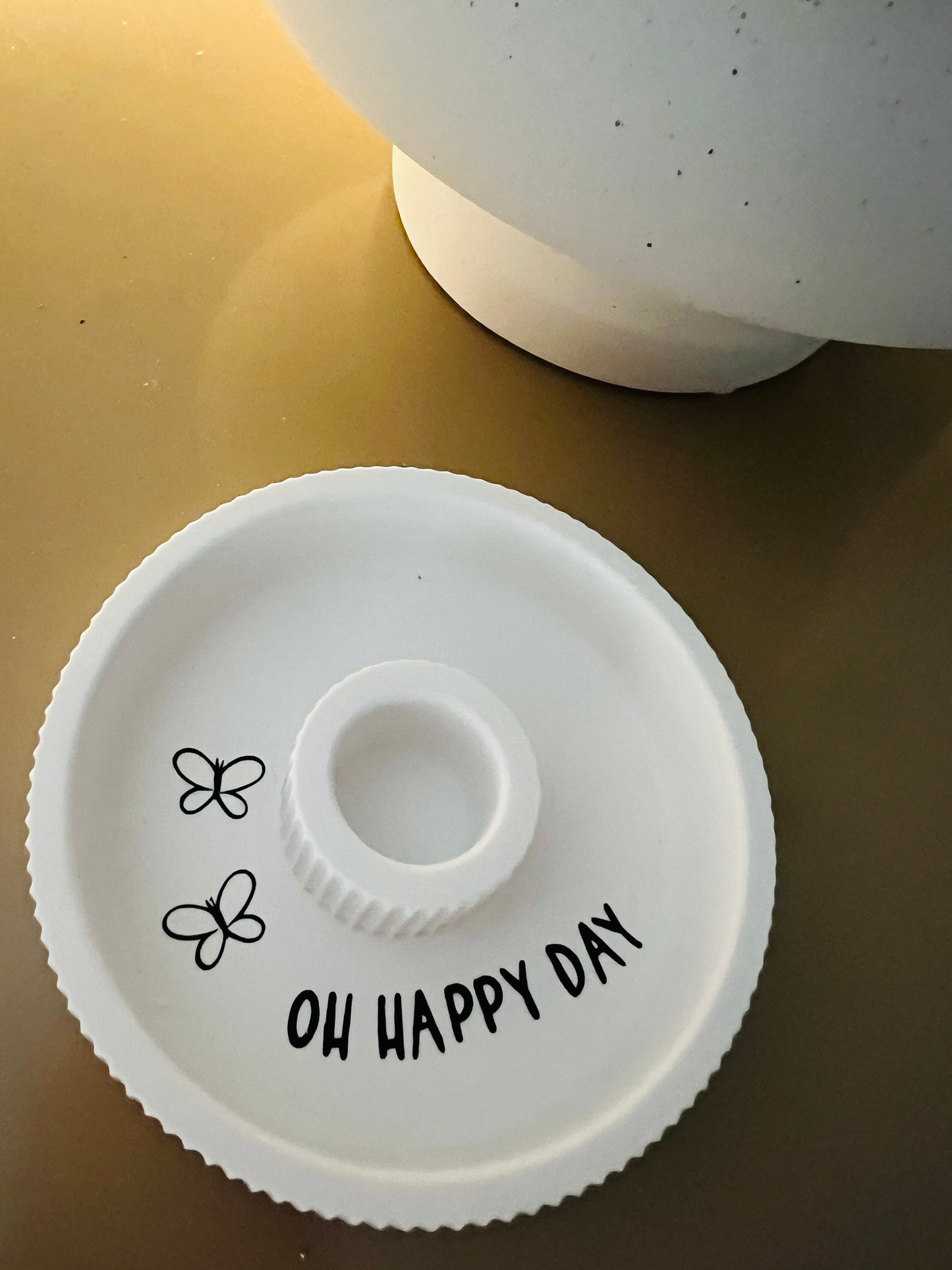 Kerzenteller klein "oh happy day"
