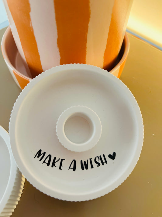 Kerzenteller klein "Make a wish"