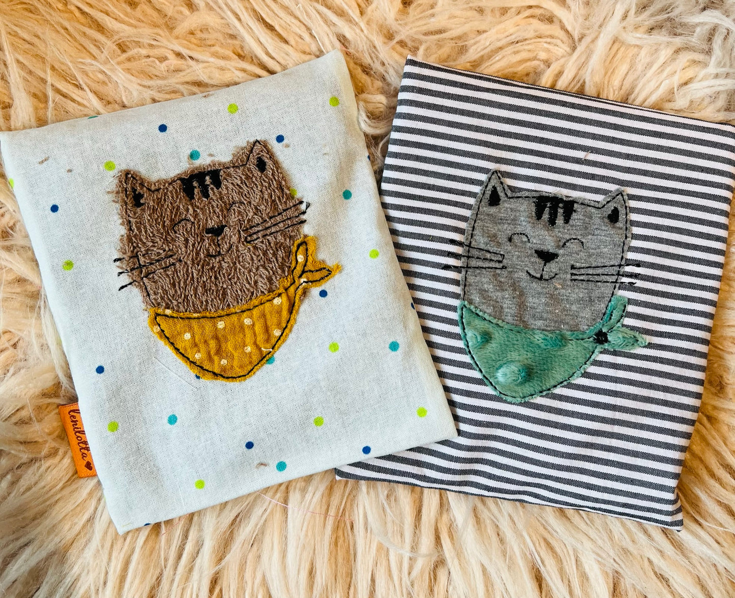 Beulentröster / Coolpack "Miezekatze grau" inkl. Kalt-Warm-Kompresse