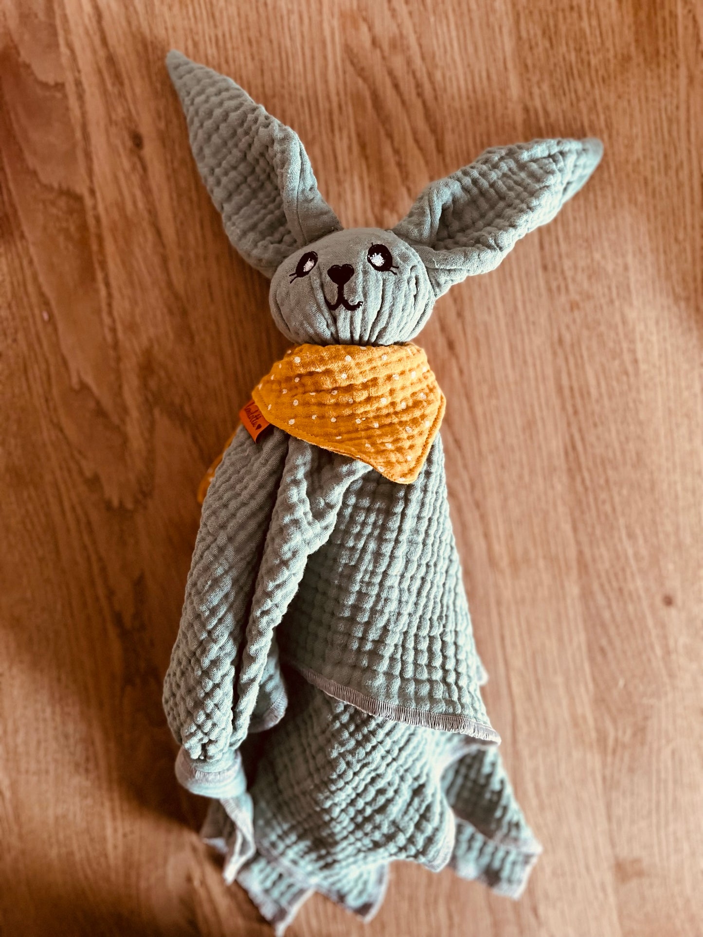 Schmusetuch "Hase" Musselin - personalisierbar