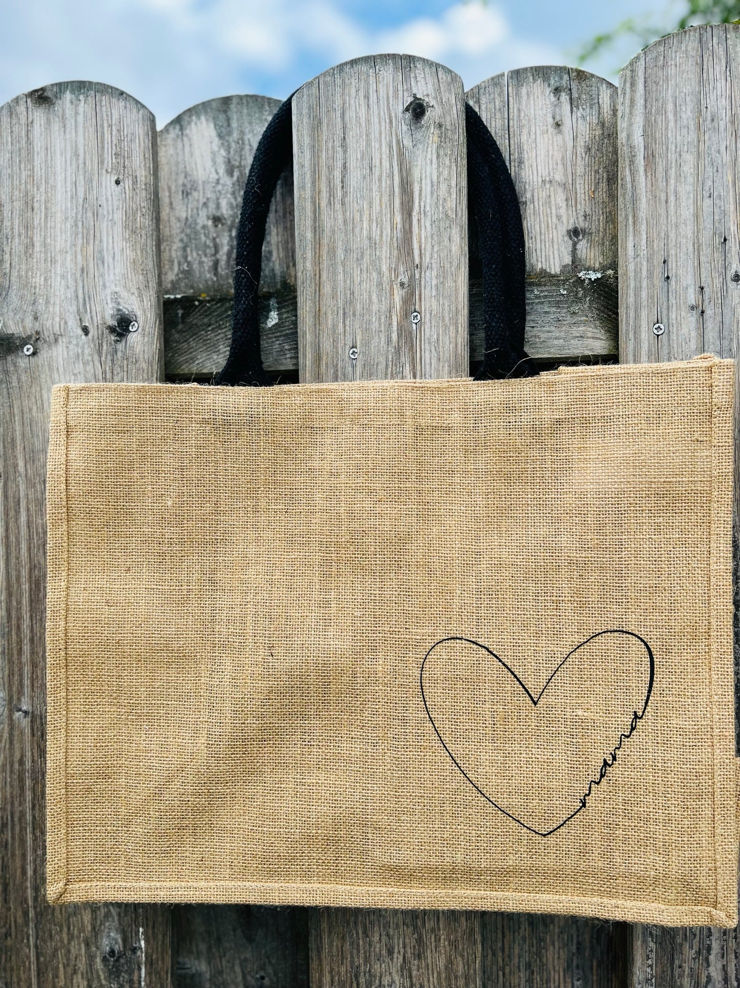 Jutetasche groß - div. Designs