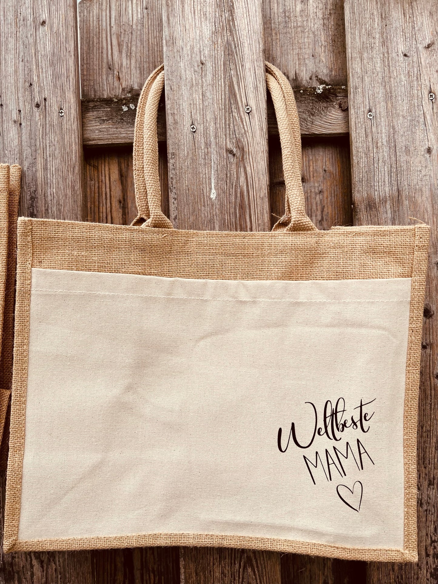 Jutetasche groß - div. Designs