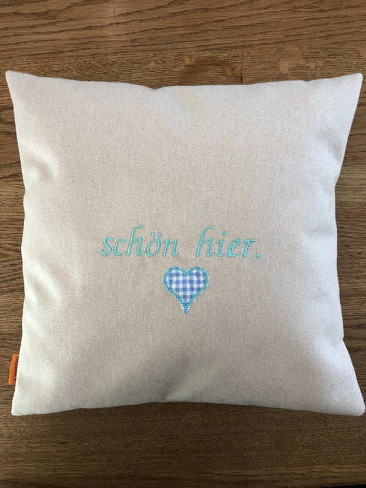 Zirbenkissen "schön hier."