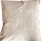 Zierkissen "Zuhause" weiß