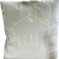 Zierkissen "Zuhause" weiß