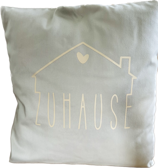 Zierkissen "Zuhause" weiß